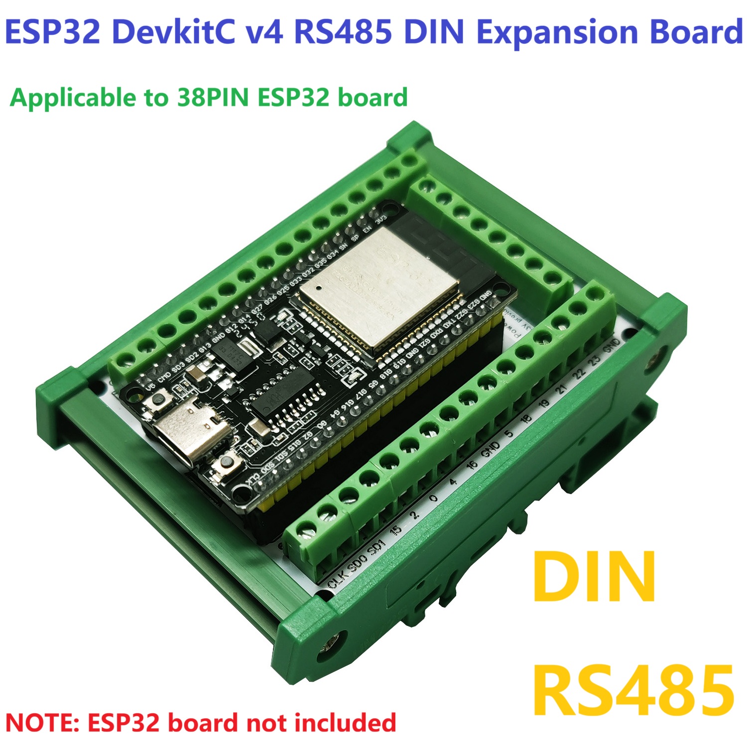 Devkitc - Placa de Riel DIN ESP32 DevkitC