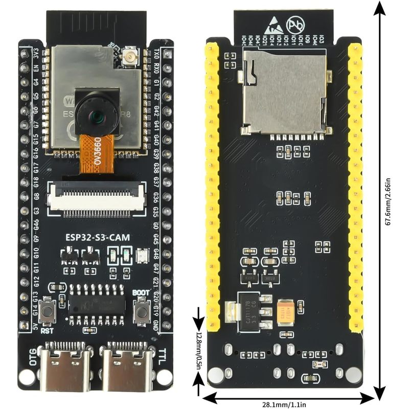 Placa ESP32-S3-CAM con cámara  - Doit Esp32 reseña y precio