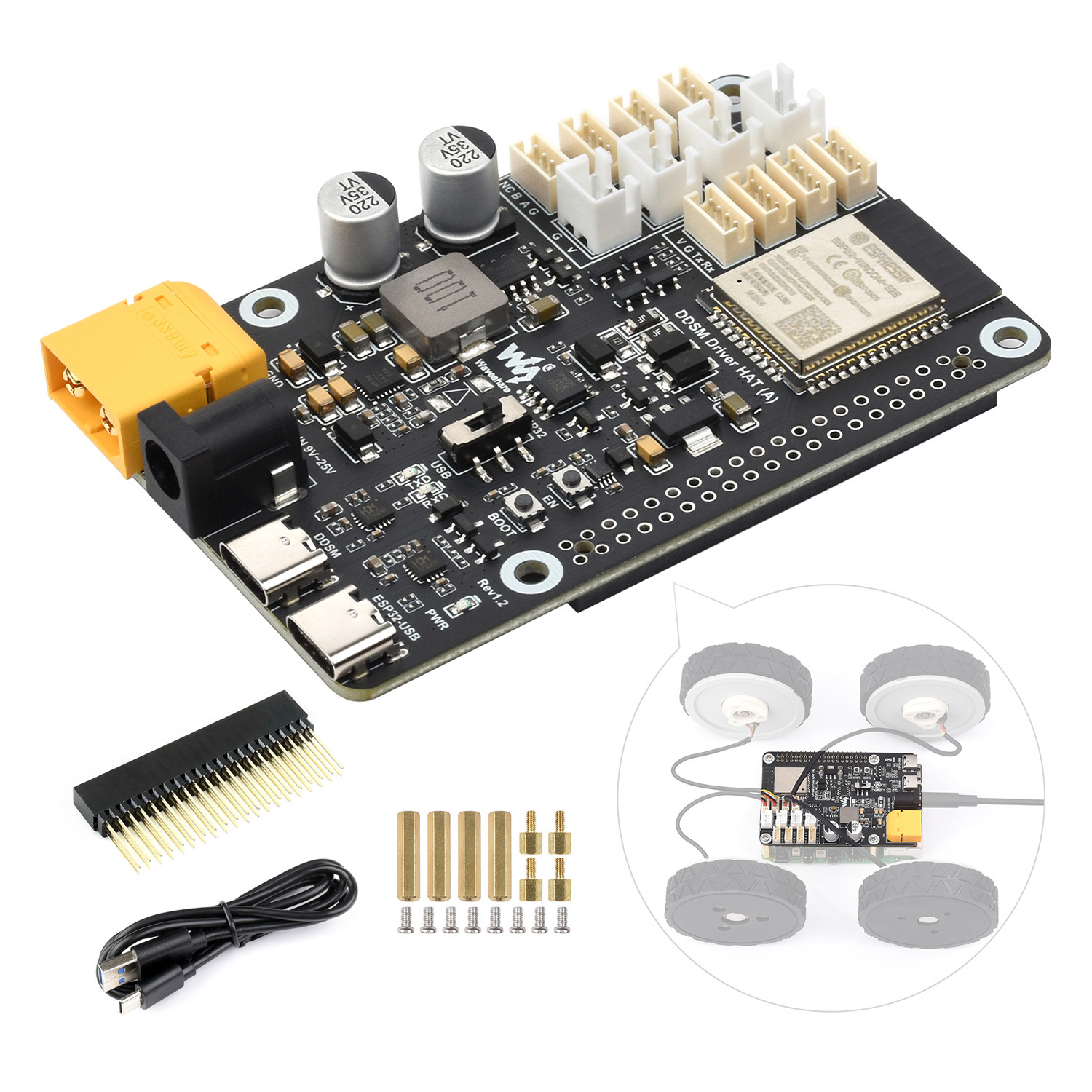 Placa controladora de servomot - Waveshare Esp32 reseña y precio